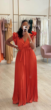 Vestido Isa Tijolo