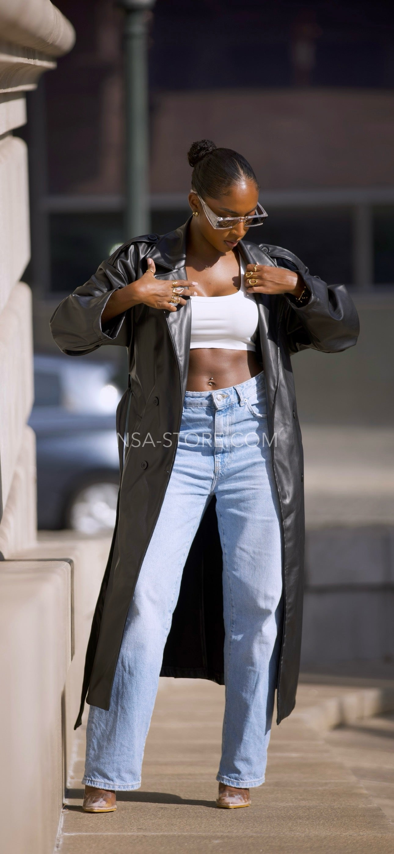 Gabardine Jen Preto