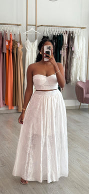 Conjunto Bordado Inglês Branco