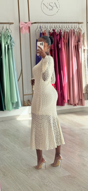 Vestido Amélia creme