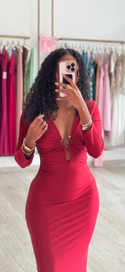 Vestido Fany Bordô - Natal