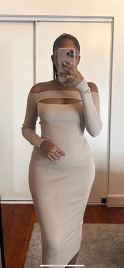 Robe Nady de malha Bege