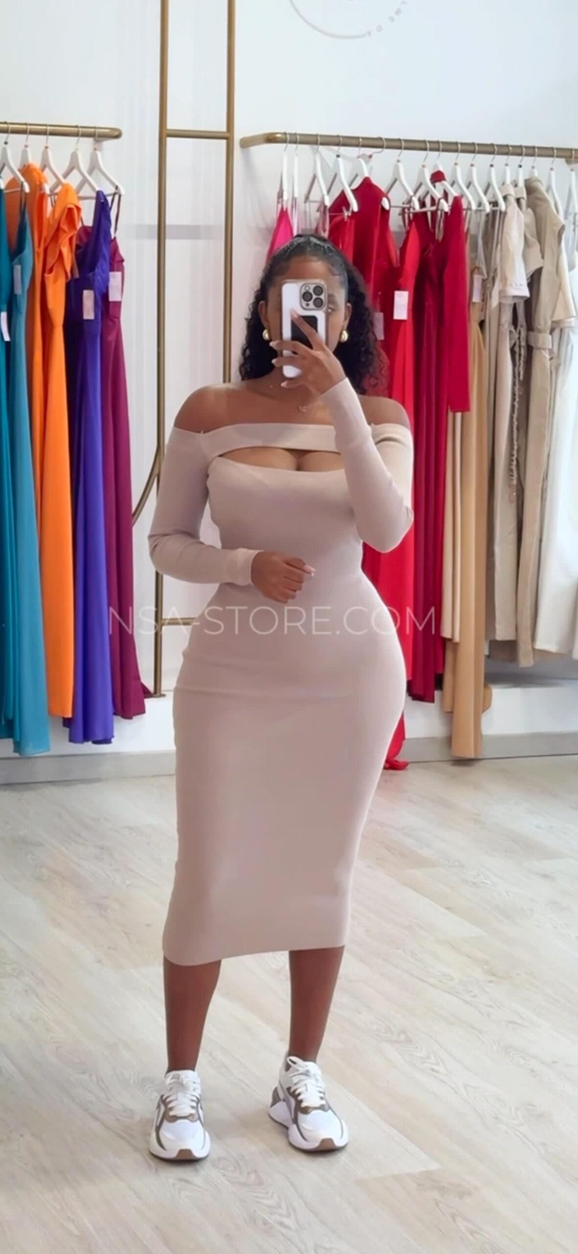 Robe Nady de malha Bege