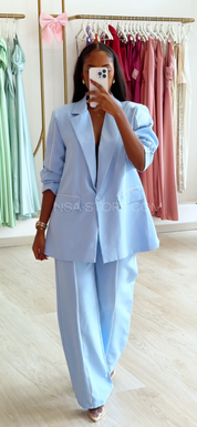 Fato line azul bebé