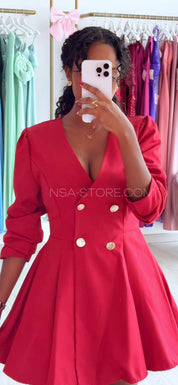 Vestido Eloá bordo - Natal