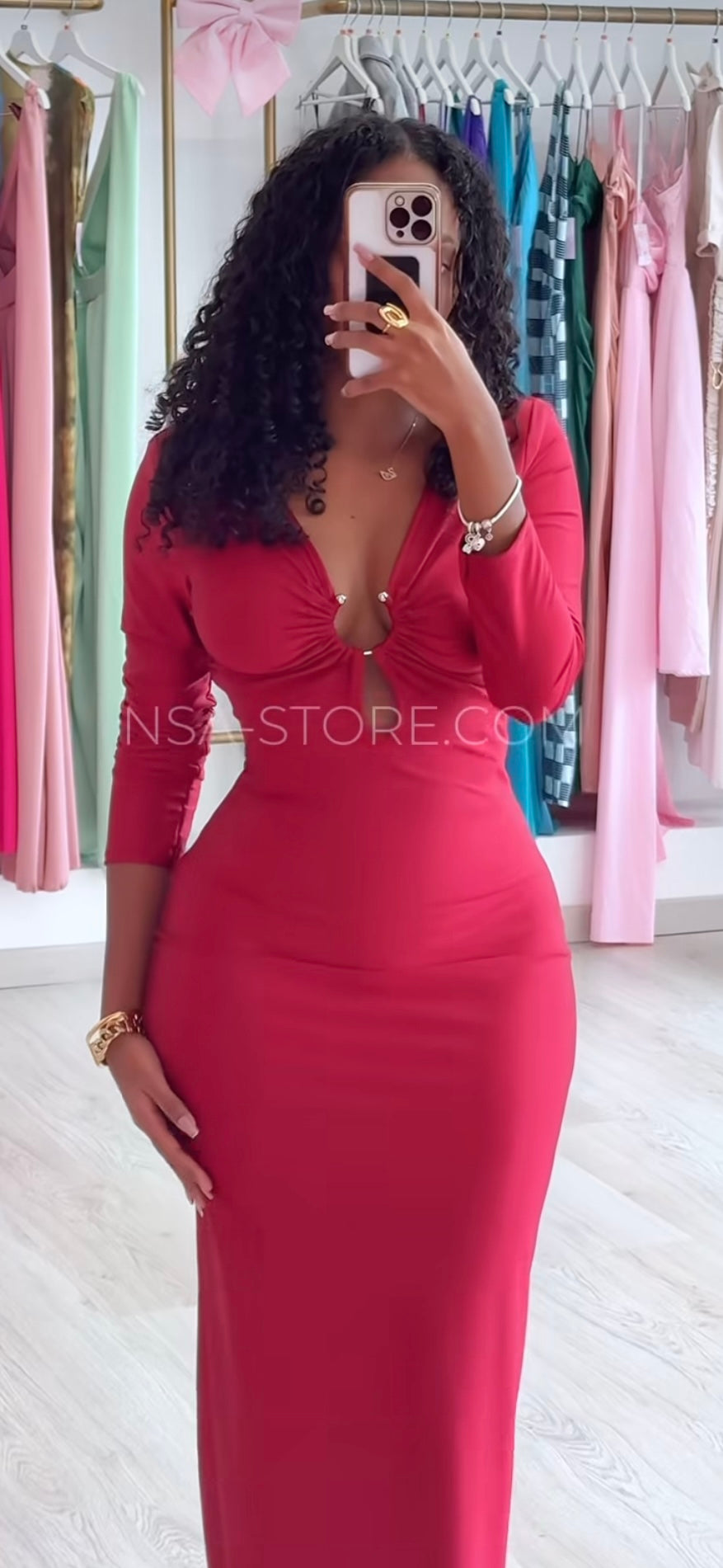 Vestido Fany Bordô - Natal