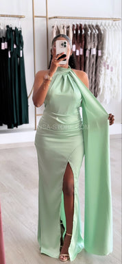 Vestido Penélope Verde água