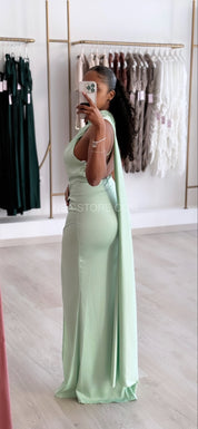 Vestido Penélope Verde água