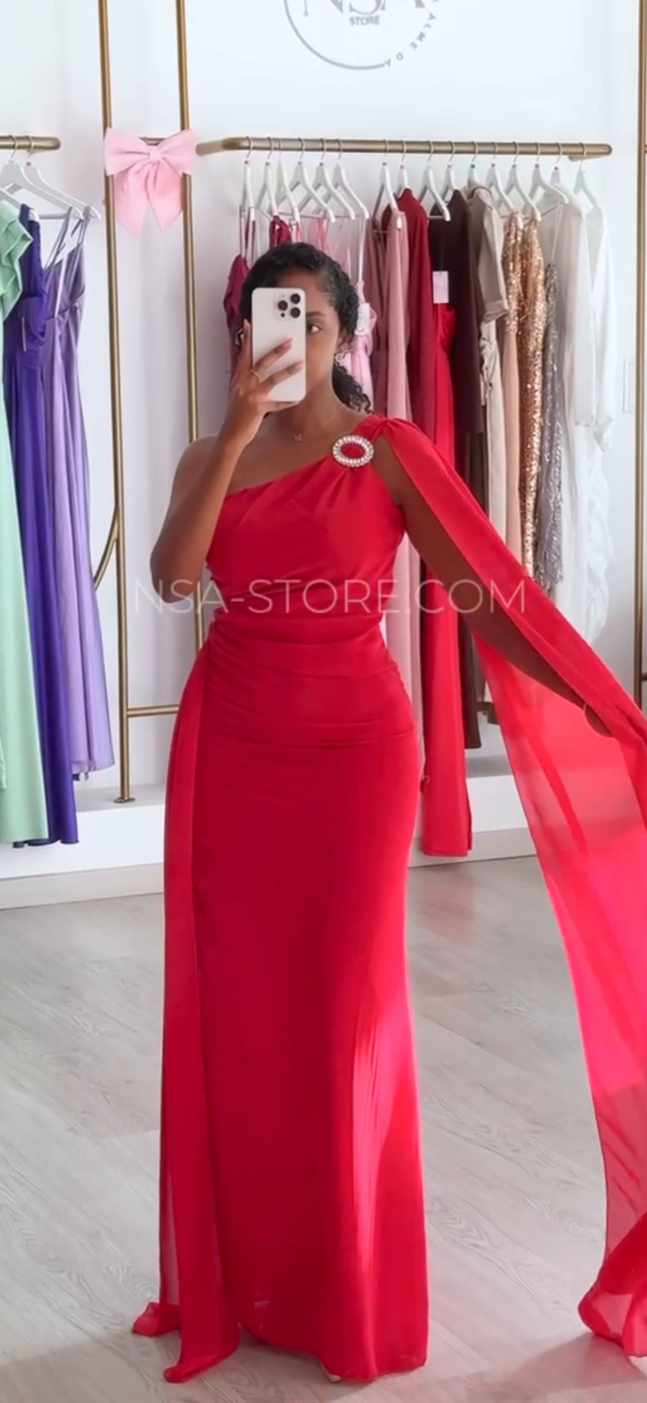 Vestido Vívian Rosa Vermelho