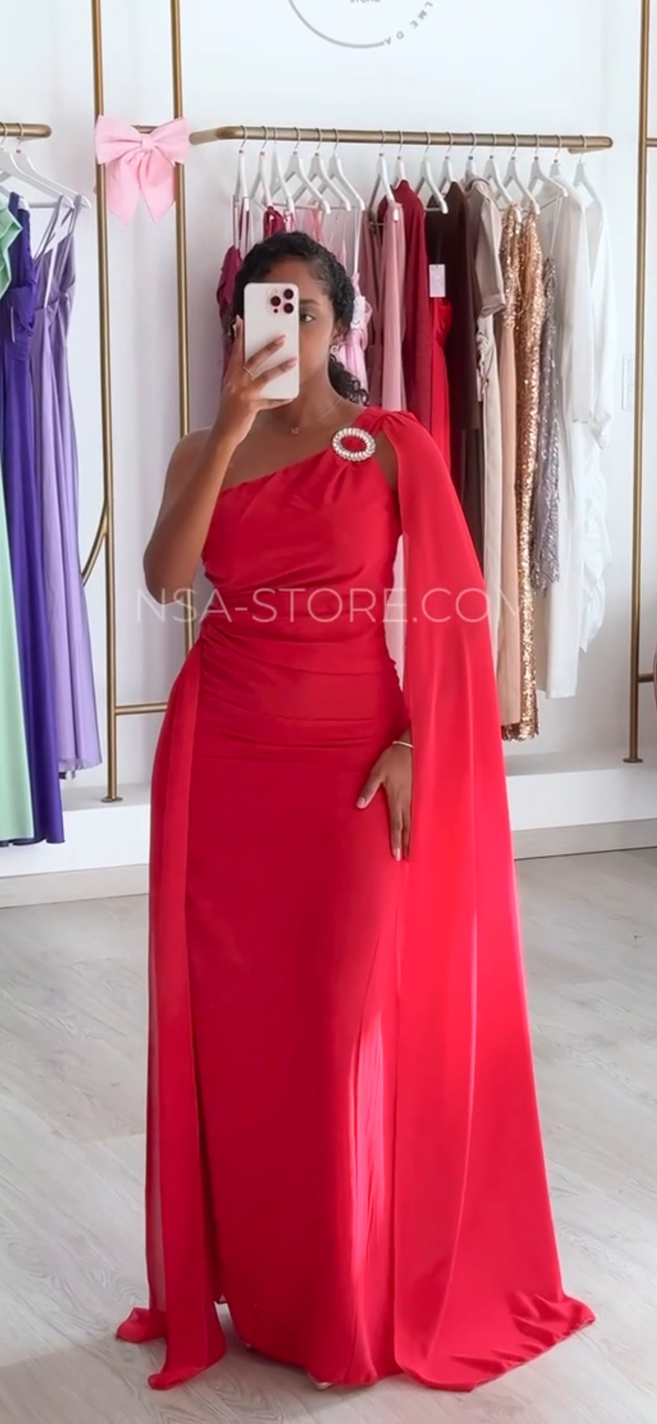 Vestido Vívian Rosa Vermelho