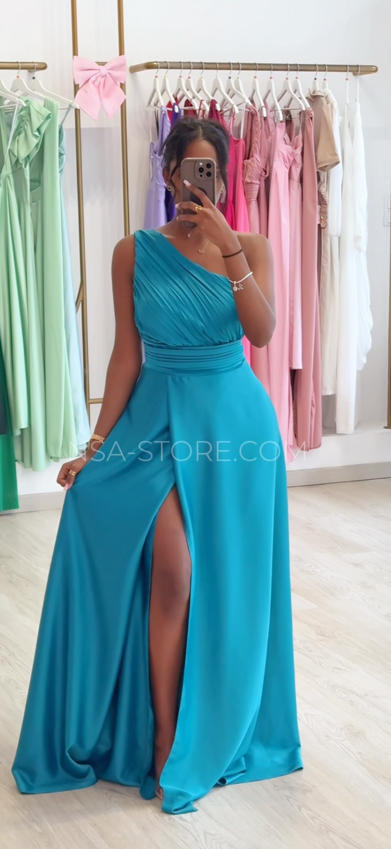Vestido Lídia Azul turquesa