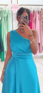 Vestido Lídia Azul turquesa