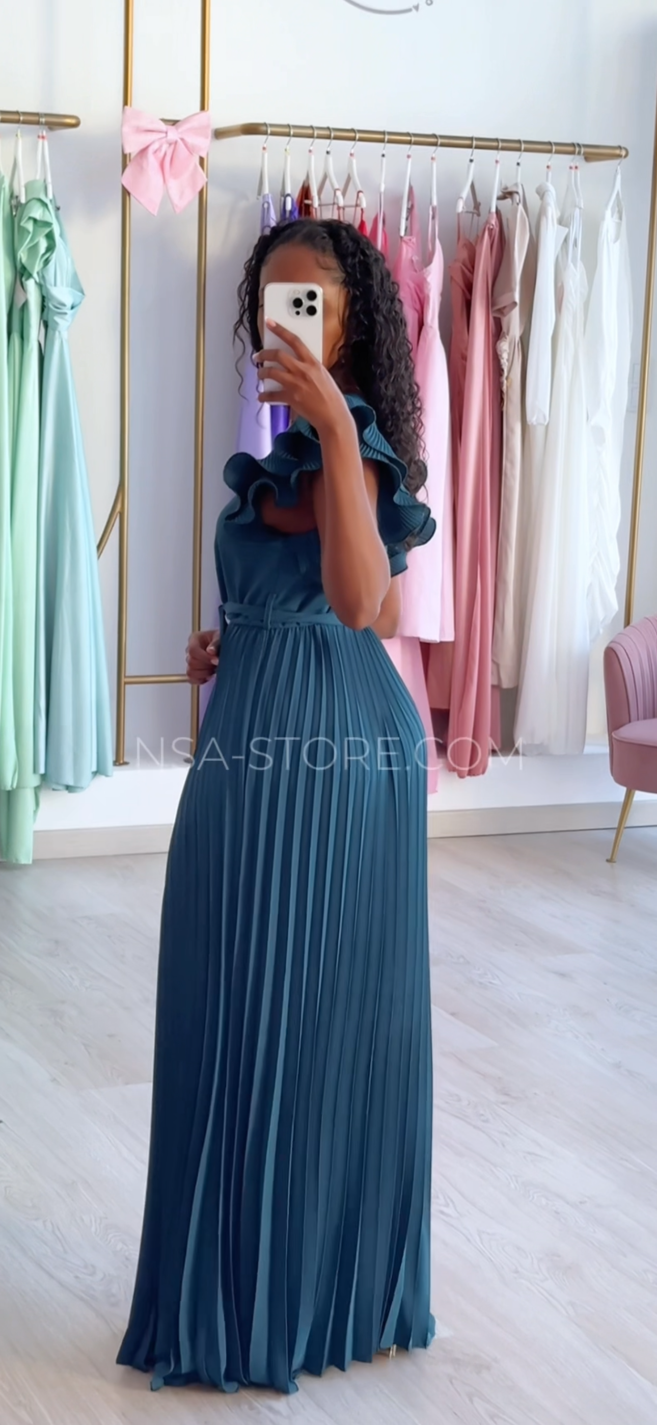 Vestido Isa Azul Turquesa