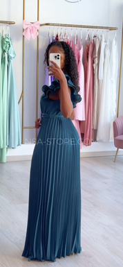 Vestido Isa Azul Turquesa