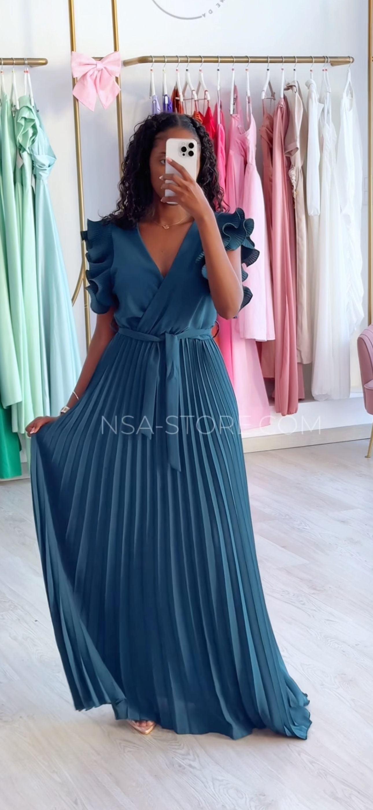 Vestido Isa Azul Turquesa