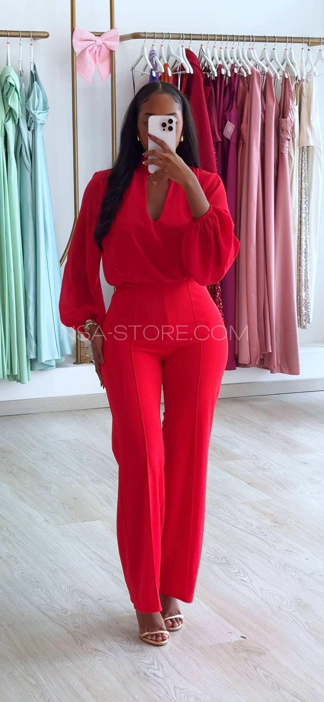 Macacão Heloisa Vermelho - Natal