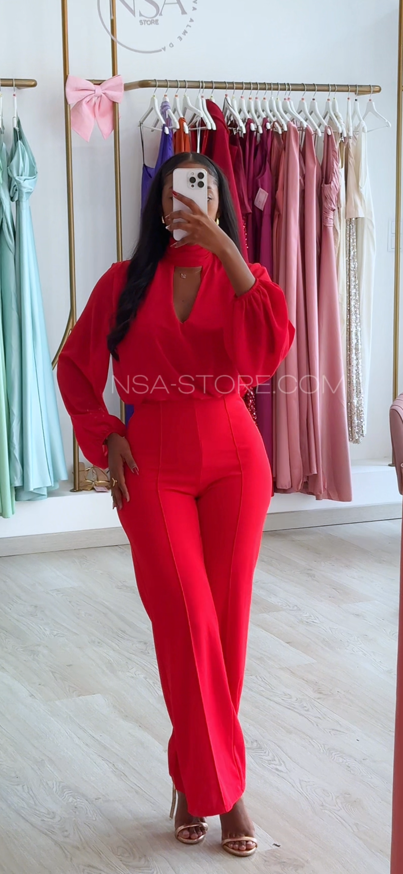 Macacão Heloisa Vermelho - Natal