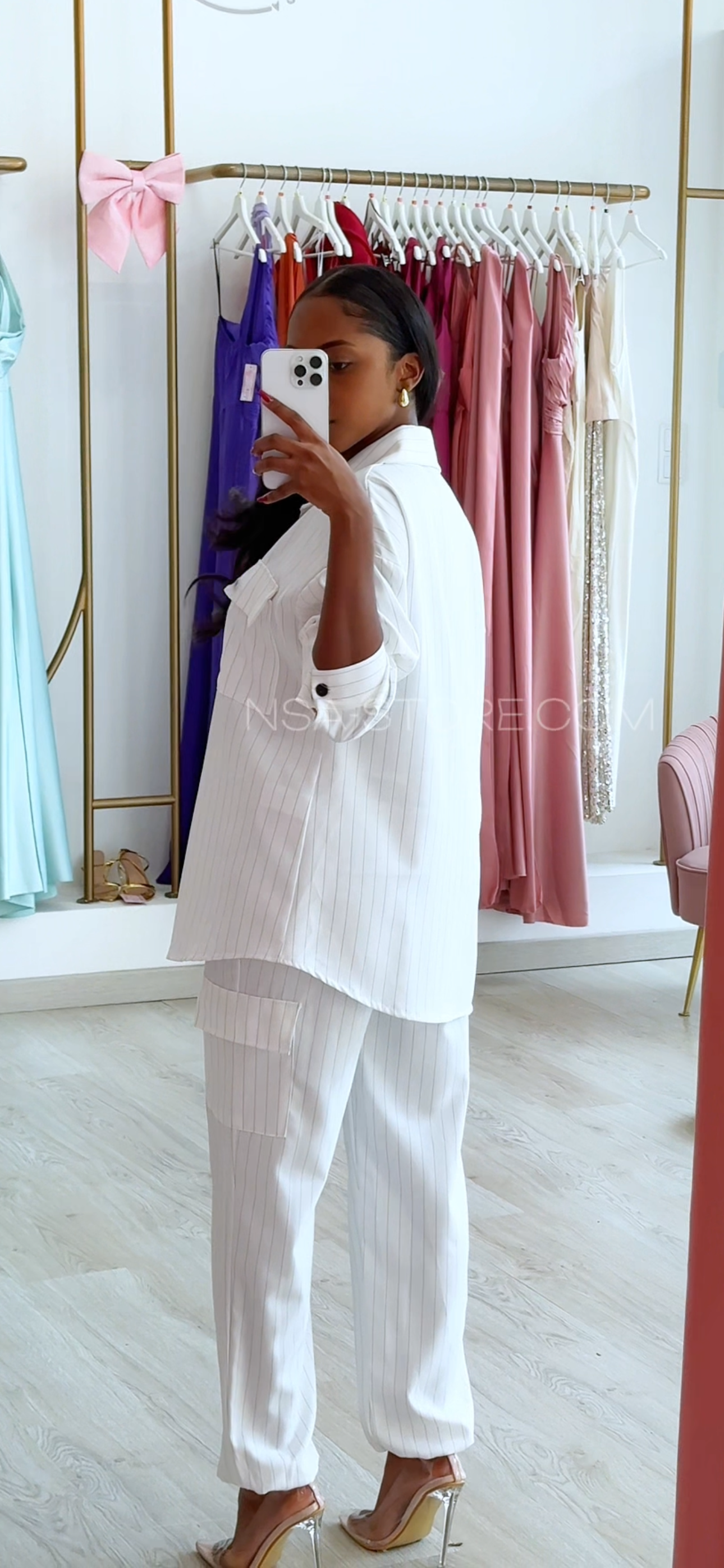 Conjunto Fany Branco - listras