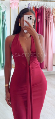 Vestido Tamiris Bordo