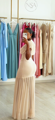Vestido Vany Bege