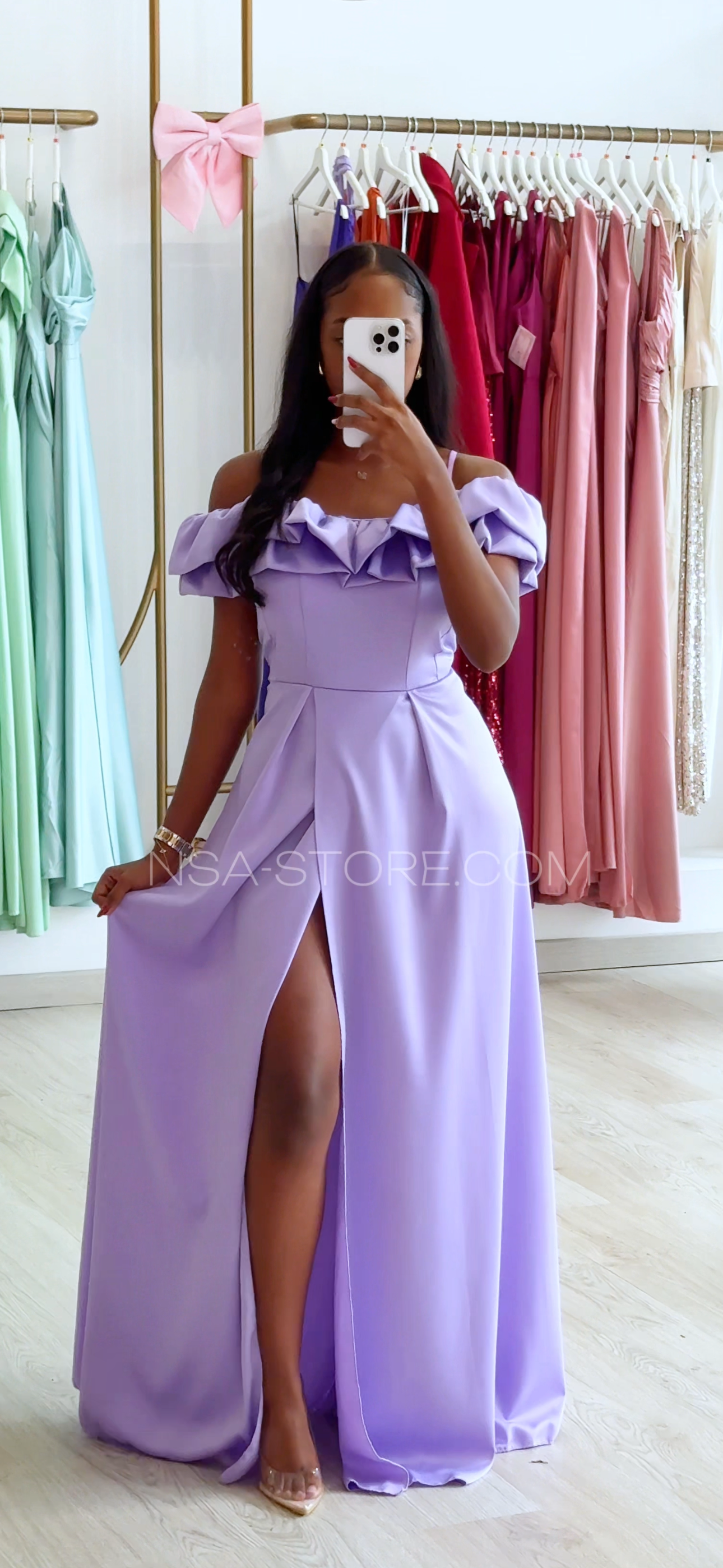 Vestido Irene Verde Lilás