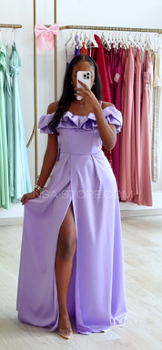 Vestido Irene Verde Lilás