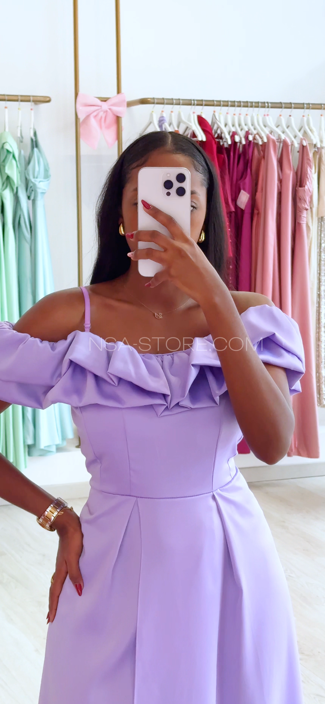 Vestido Irene Verde Lilás