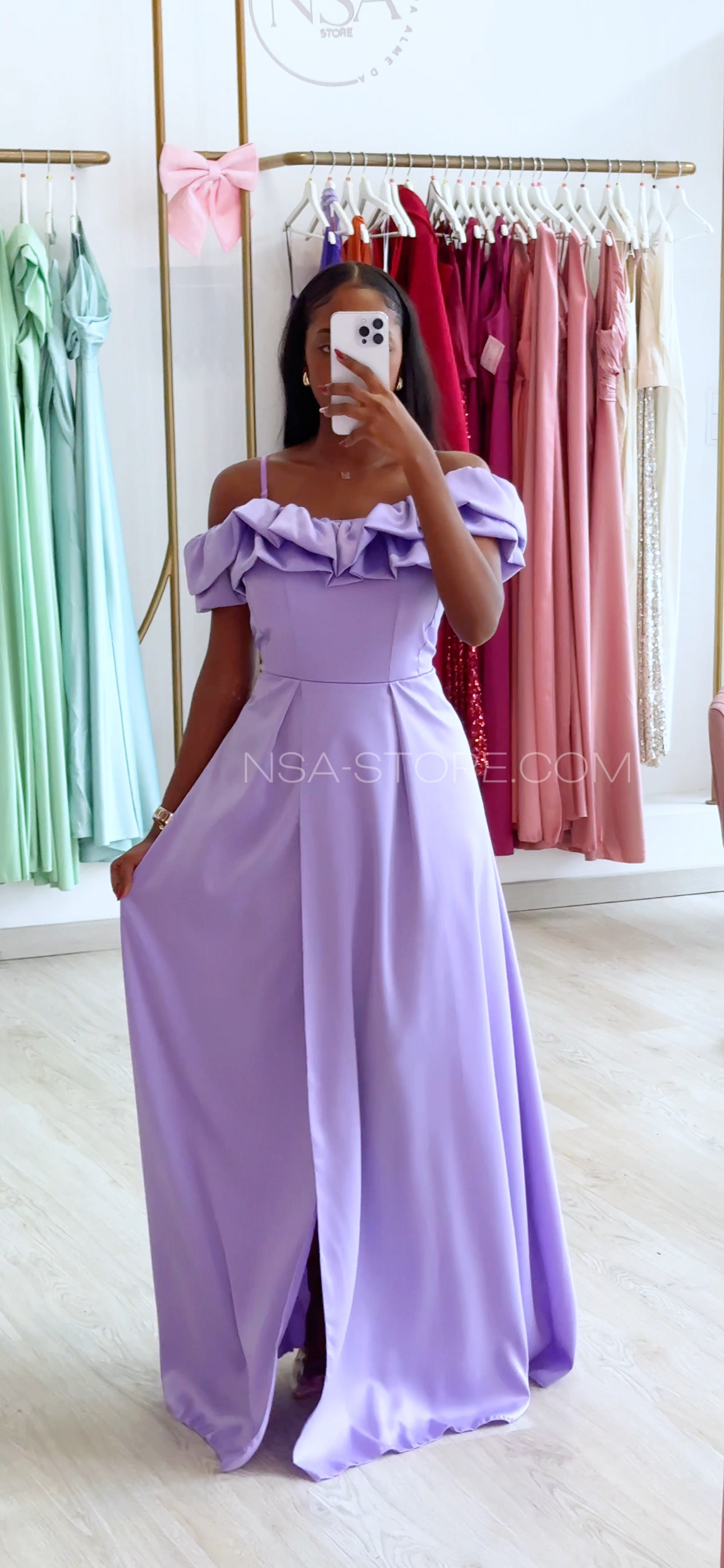 Vestido Irene Verde Lilás