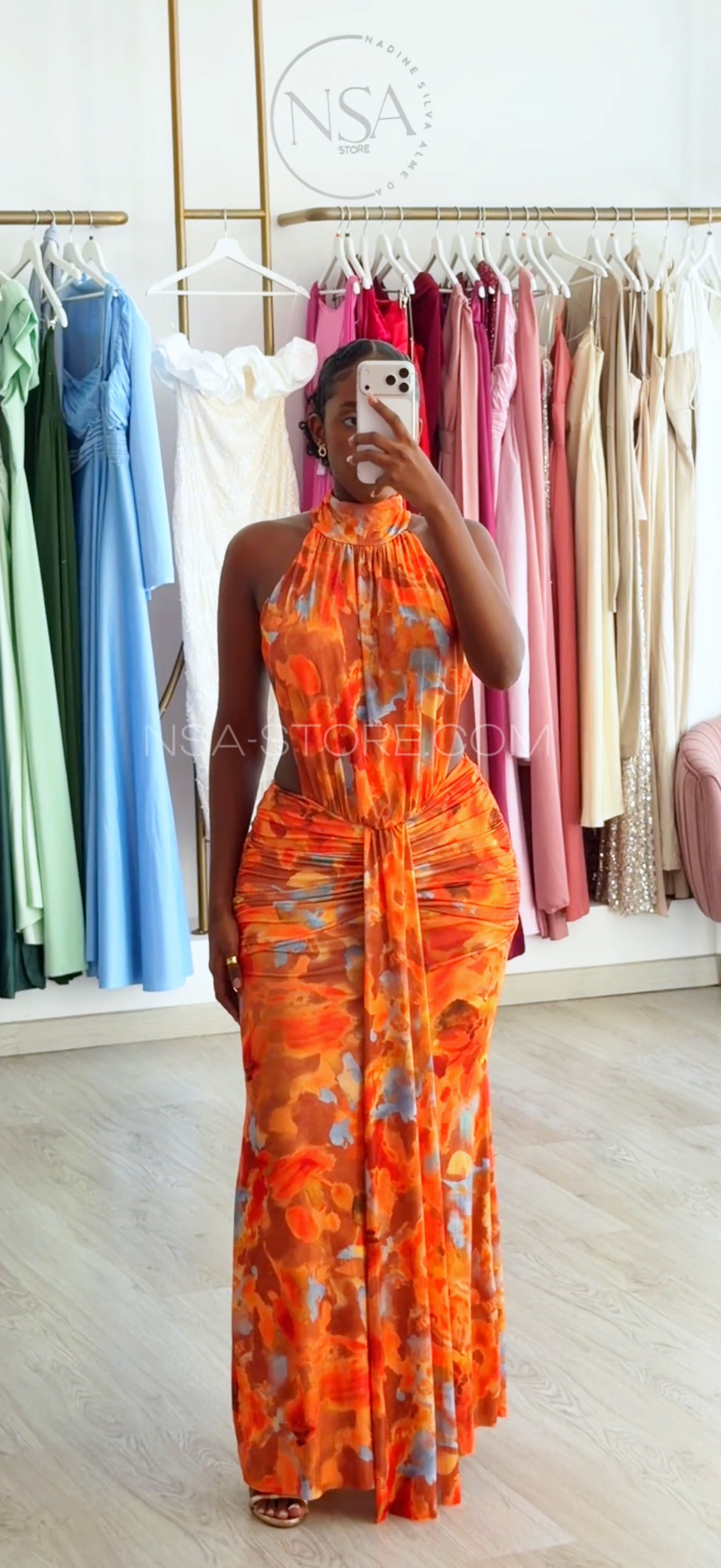 Vestido Tamiriz laranja