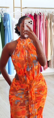 Vestido Tamiriz laranja