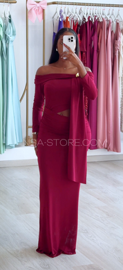 Vestido Kim bordo