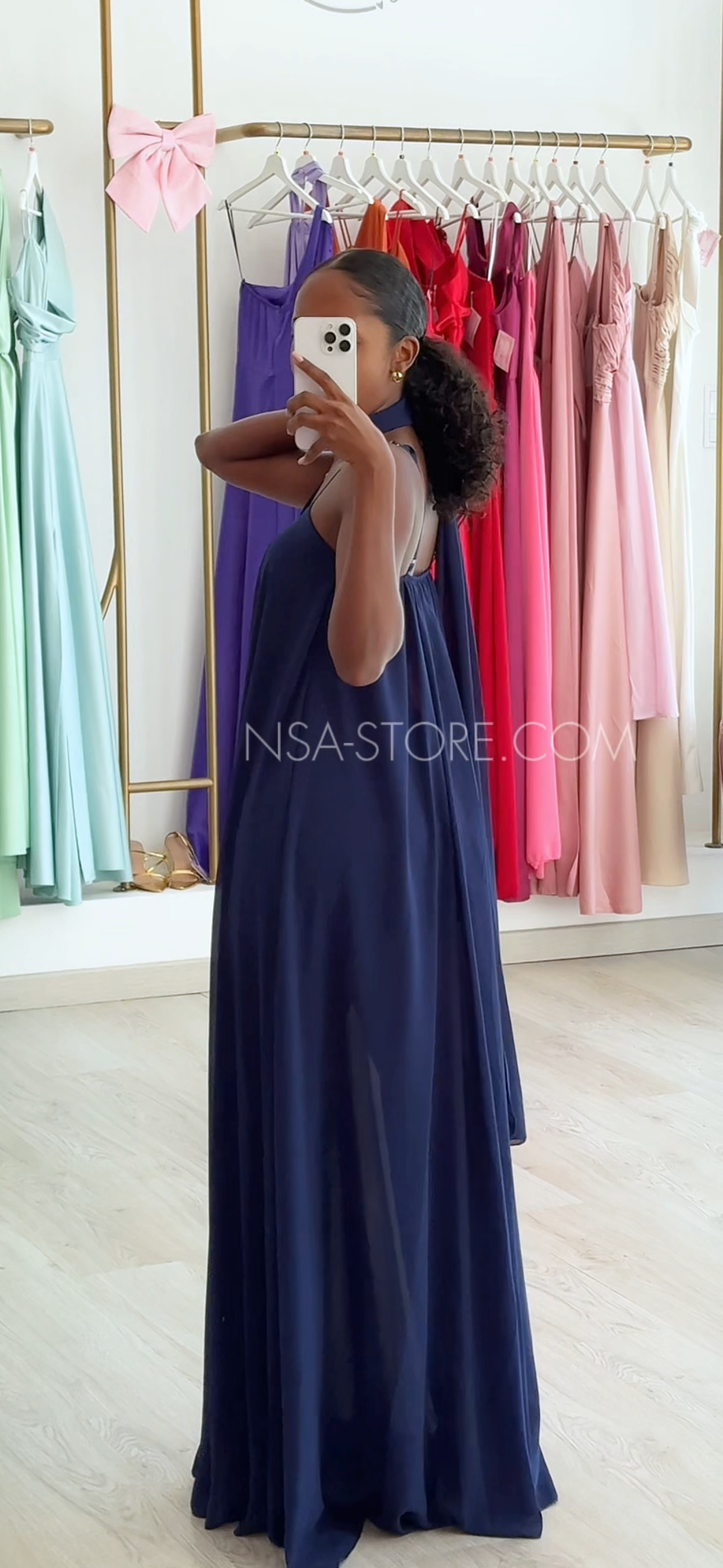 Vestido Gina Azul marinho