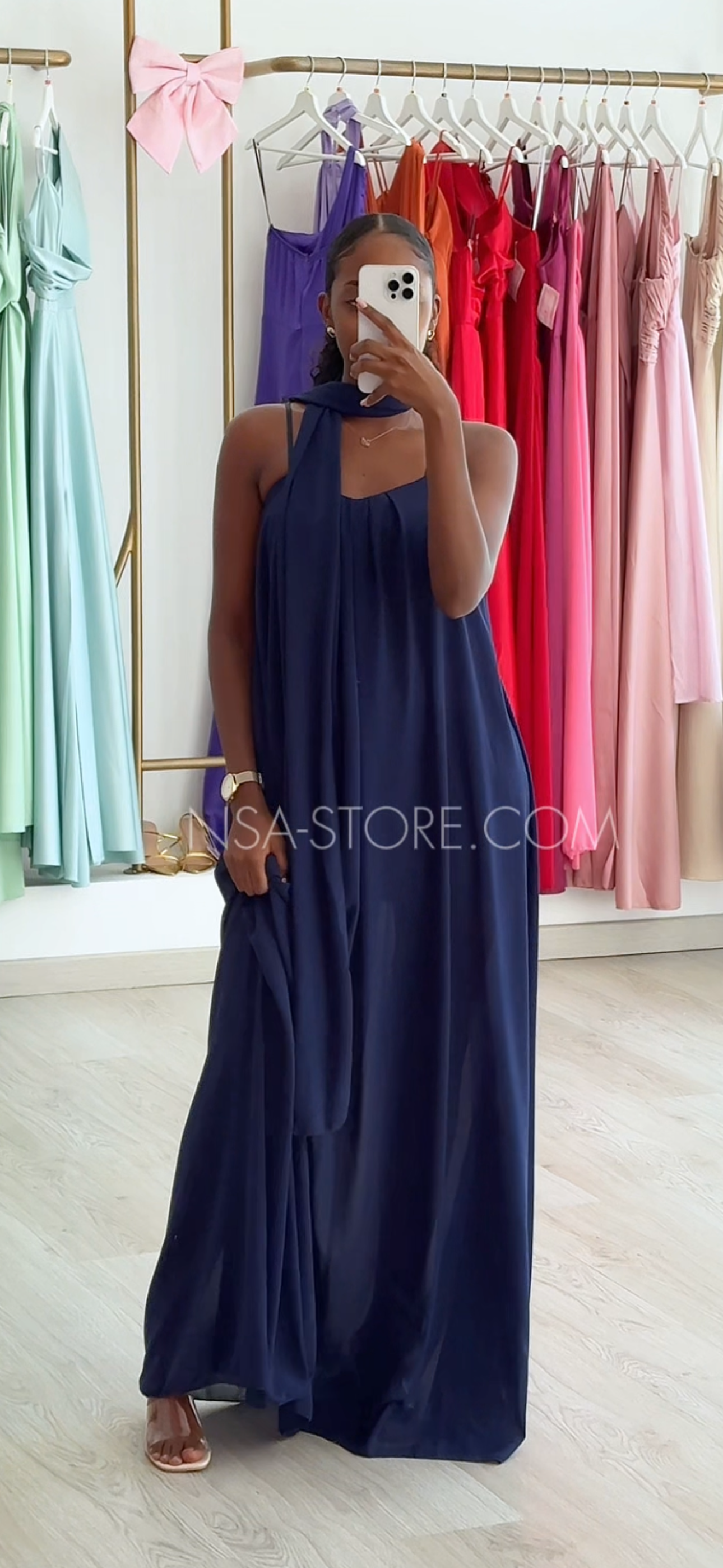 Vestido Gina Azul marinho