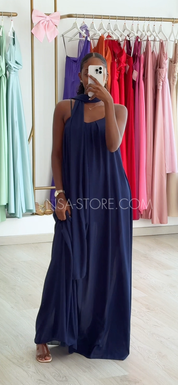 Vestido Gina Azul marinho