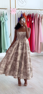 Vestido Jane Bege