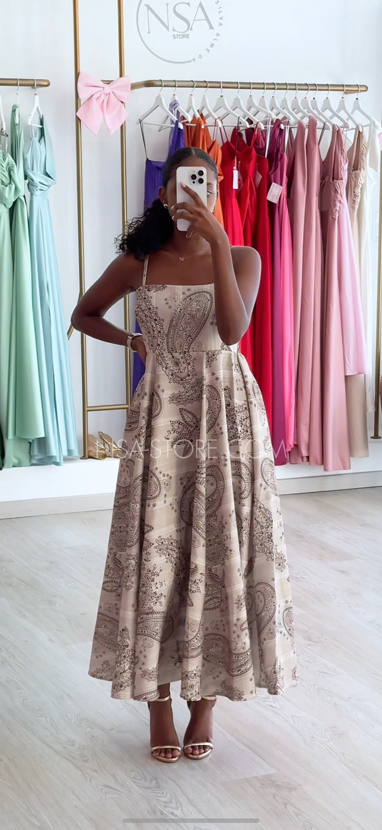 Vestido Jane Bege