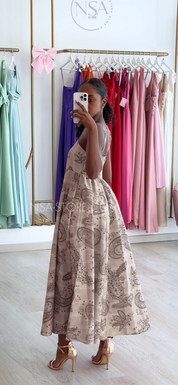 Vestido Jane Bege