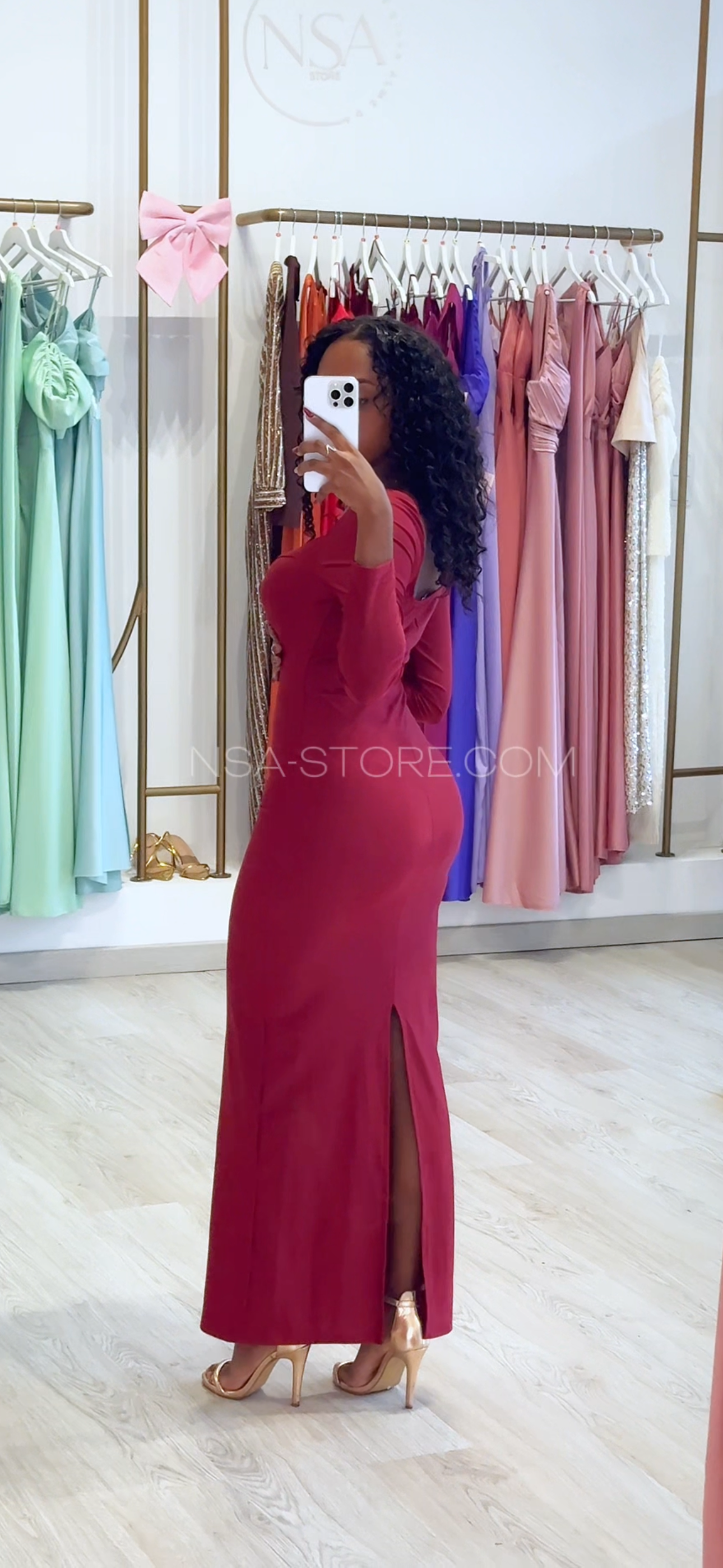 Vestido Sofy Bordo - Natal