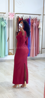 Vestido Sofy Bordo - Natal