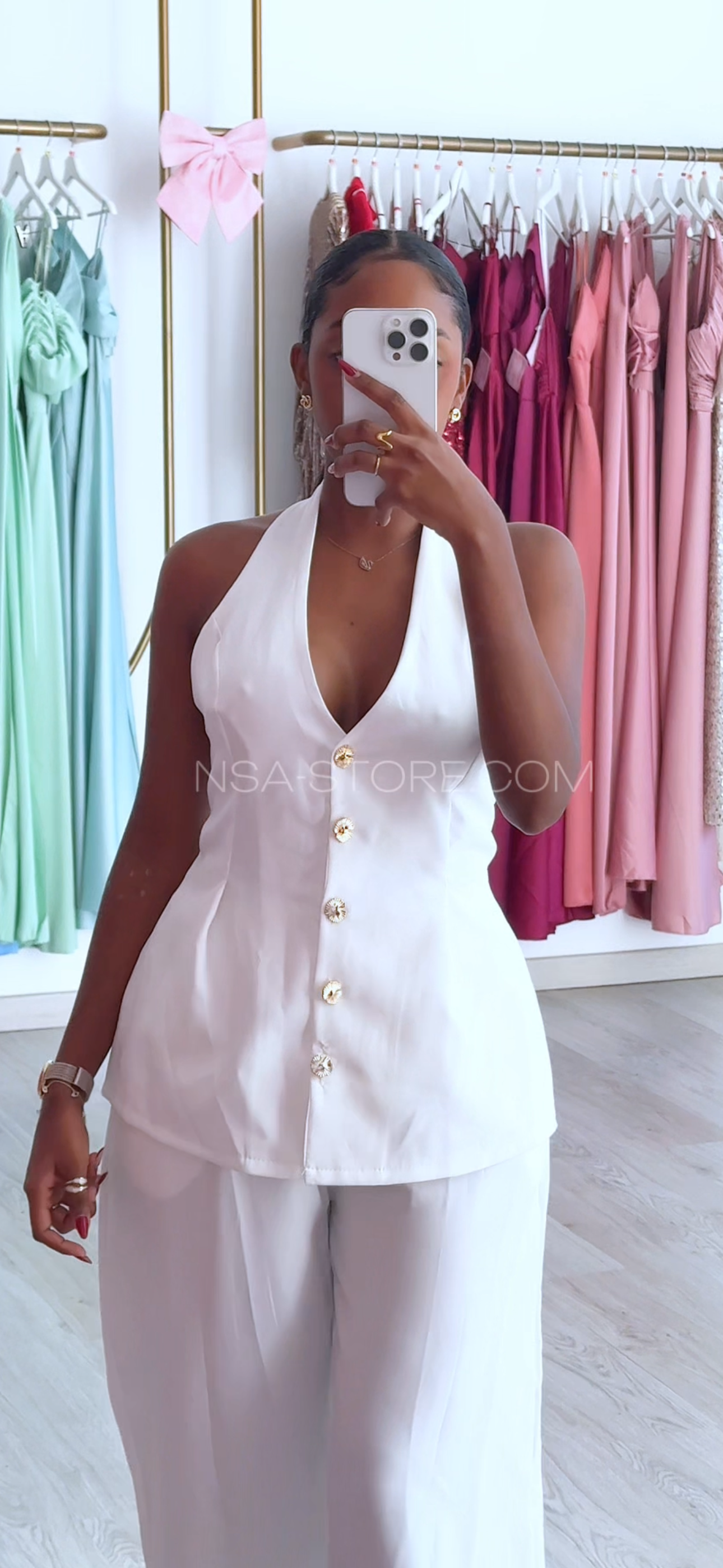 Conjunto Lea Branco - duas peças