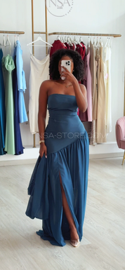 Vestido Tânia azul turquesa