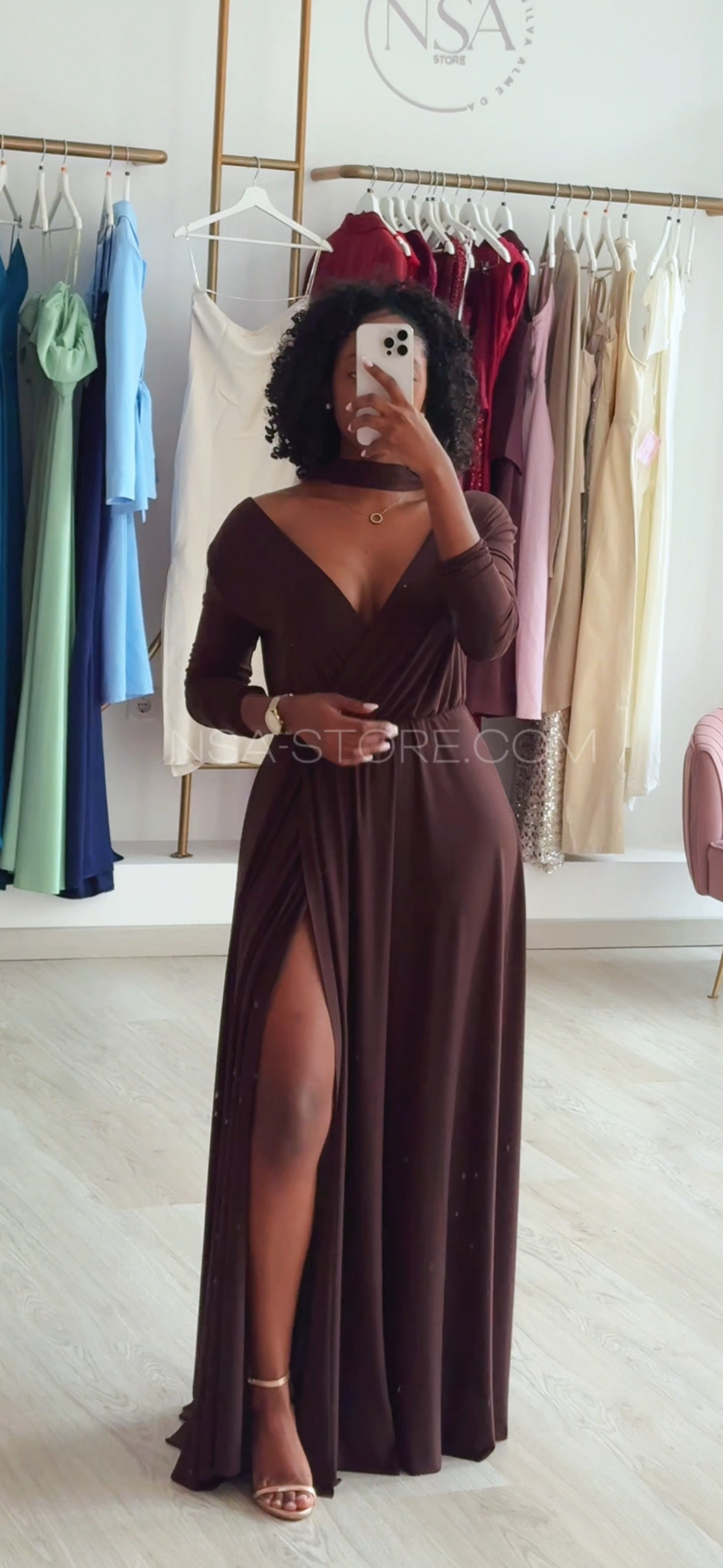 Vestido Isis Castanho