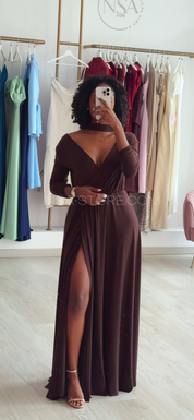 Vestido Isis Castanho