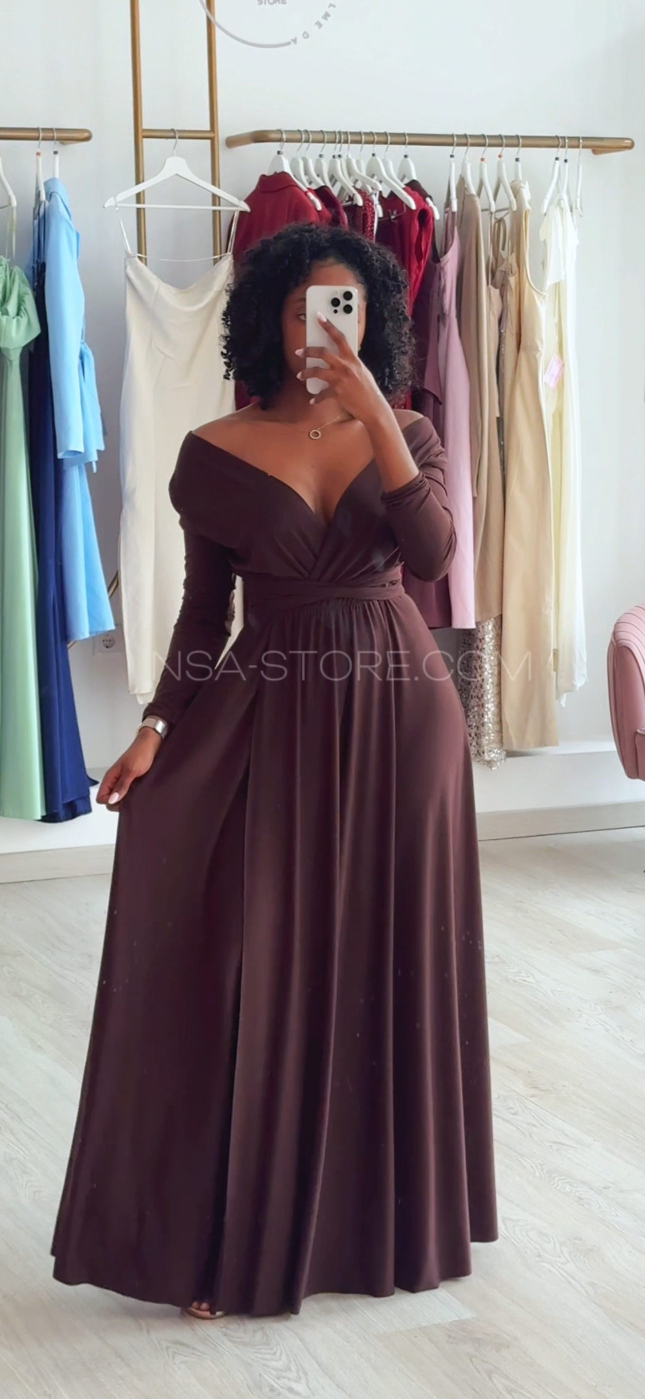 Vestido Isis Castanho