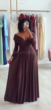 Vestido Isis Castanho