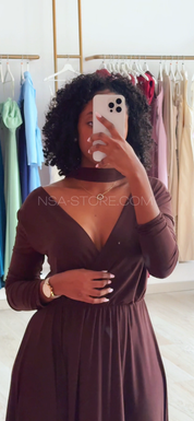 Vestido Isis Castanho