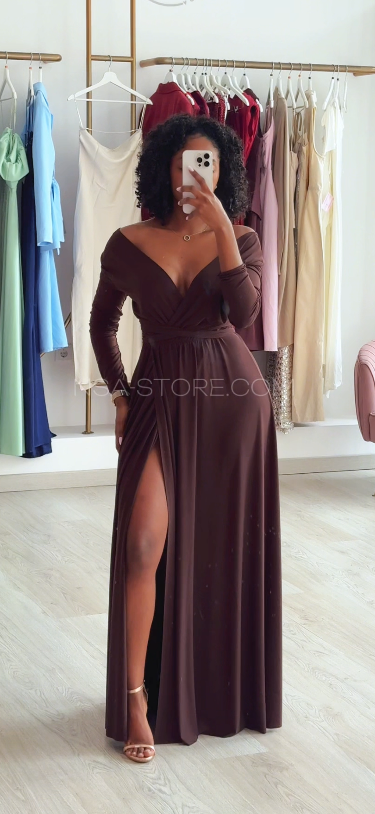 Vestido Isis Castanho