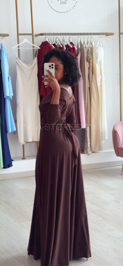 Vestido Isis Castanho