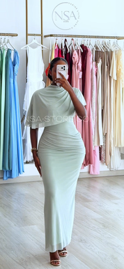 Vestido Alya verde menta