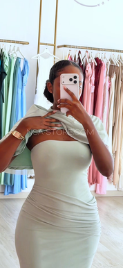 Vestido Alya verde menta